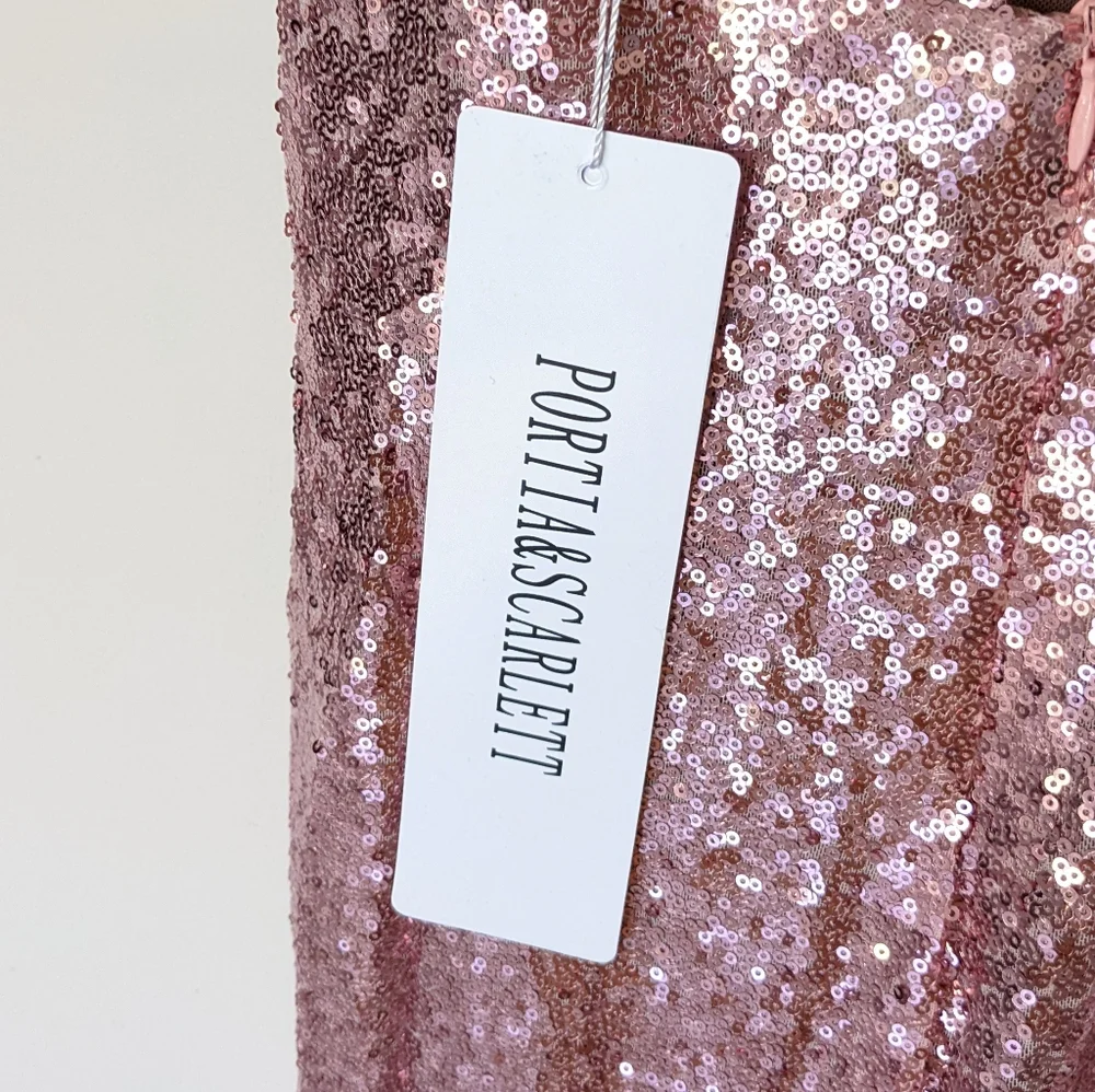Portia and Scarlett Pink Sequin Backless Maxi Dress - Picture 10 of 10